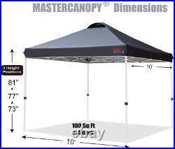 MASTERCANOPY Pop-up Canopy Tent Commercial Instant Canopy with Wheeled Sandbags