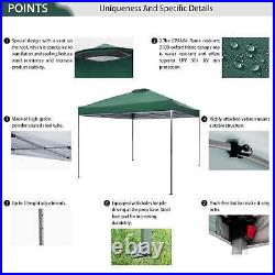 MF 10x10ft Pop-up Canopy Tent Straight Legs Instant Canopy withWheeled Bag Green