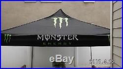 MONSTER ENERGY CIRCUIT TENT-100% HARDLY EVER USED / NEW COND. 10'X10'- RARE