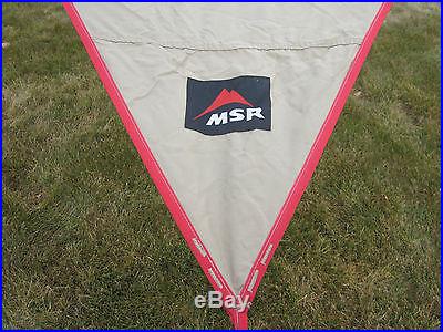 MSR 19' Parawing Tarp Shade Canopy Tent Shelter with 3 Poles MOSS Dana RARE
