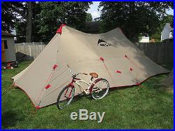 MSR Pavilion Tent Canopy Moss with Red Trim Camping, Picnic, Base Camp Shelter