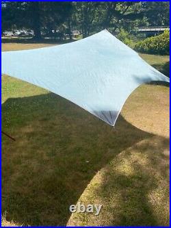MSR RENDEZVOUS 200 with Poles TARP TENT 6Lbs 6-12Man EUC MOSS WING Shade Canopy