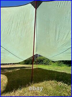 MSR RENDEZVOUS 200 with Poles TARP TENT 6Lbs 6-12Man EUC MOSS WING Shade Canopy