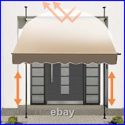 Manual Retractable Sunshade Adjustable Outdoor Backyard Shade Sunshade Shelter