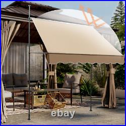 Manual Retractable Sunshade Adjustable Outdoor Backyard Shade Sunshade Shelter