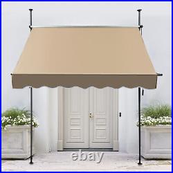 Manual Retractable Sunshade Adjustable Outdoor Backyard Shade Sunshade Shelter