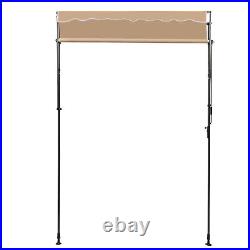 Manual Retractable Sunshade Adjustable Outdoor Backyard Shade Sunshade Shelter