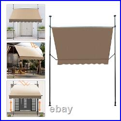 Manual Retractable Sunshade Adjustable Outdoor Backyard Shade Sunshade Shelter