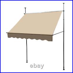 Manual Retractable Sunshade Adjustable Outdoor Backyard Shade Sunshade Shelter