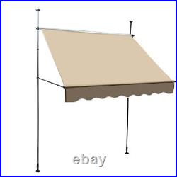 Manual Retractable Sunshade Adjustable Outdoor Backyard Shade Sunshade Shelter