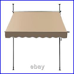 Manual Retractable Sunshade Adjustable Outdoor Backyard Shade Sunshade Shelter