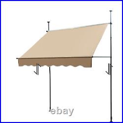 Manual Retractable Sunshade Adjustable Outdoor Backyard Shade Sunshade Shelter