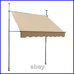 Manual Retractable Sunshade Adjustable Outdoor Backyard Shade Sunshade Shelter