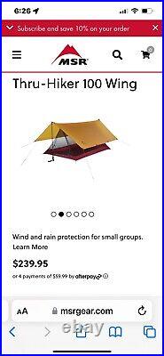Msr Thru-hiker 100 Wing Backpacking Shelter Canopy Tarp
