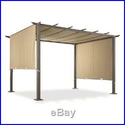 NEW 12' x 10' Pergola Gazebo with Retractable Walls Backyard Patio Canopy Shade