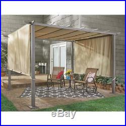 NEW 12' x 10' Pergola Gazebo with Retractable Walls Backyard Patio Canopy Shade