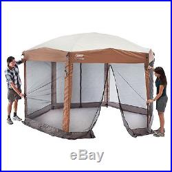 NEW Coleman 12' x 10' Instant Screened Tent Hexagon Outdoor Canopy Backyard Lawn