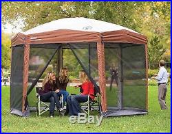 NEW Coleman 12' x 10' Instant Screened Tent Hexagon Outdoor Canopy Backyard Lawn