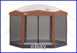 NEW & SEALED! Coleman 12x10 Hex Instant Screened Shelter with Wheeled Carry Bag