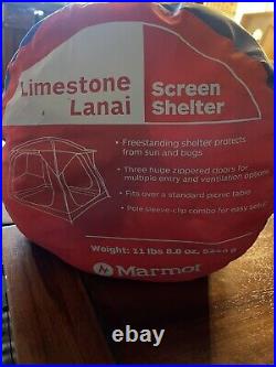 NWT Marmot Limestone Lanai Freestanding Bug/Rain Protection 3 Dr Screen Shelter