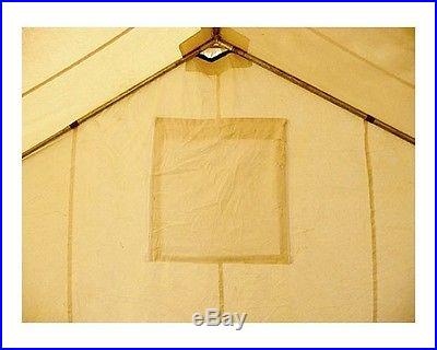 New 12x14 Canvas Wall Tent -Water/Mildew Treated & 3 RAFTER ANGLE KIT