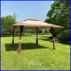 New 1313 Ft Outdoor Canopy Patio Pop-up Gazebo Canopy Tent With Corner Curtain