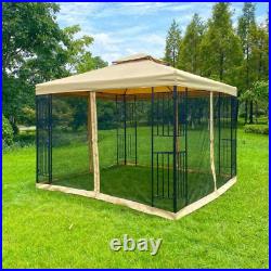 New Outdoor 10x10Ft Patio Gazebo Canopy Tent Ventilated Double Roof Mosquito Net