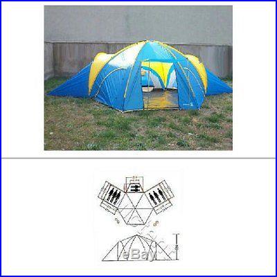 New outdoor 3 Season 8-10 Person 3+1 Room Family Traveling Group Camping Tent
