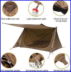 OneTigris Ultralight Bushcraft Shelter 2.0 with Canopy 2 Person Waterproof Ripstop