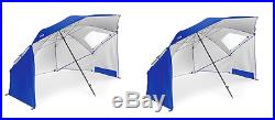 Outdoor Beach Sport Brella Portable Folding and Sun Protection Umbrella, Blue