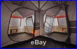 Outdoor Camping Tent 3-Room 16 x 16 Easy Setup Sleeps 12 Ozark Trail