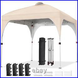 Outdoor Canopy Pop up Canopy Camping Tent for Garden Patio Park Market, Beige