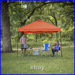 Outdoor Canopy Tent Shade Red 10' x 10' Camping Garden Backyard UV Protection