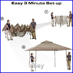 Outdoor Canopy Tent Shade Shelter Beige 13' x 13' Instant Pop Up UV Protection