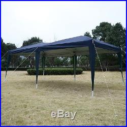 Outdoor Easy Pop Up Tent Cabana Canopy Gazebo with Carry Bag 10' x 20' Blue