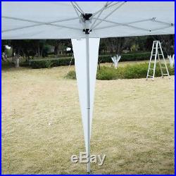 Outdoor Easy Pop Up Tent Cabana Canopy Gazebo with Walls 10' x 20' Coffee