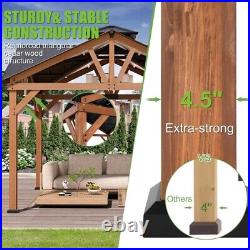 Outdoor Leisure Products Cedar Gazebo with Metal Roof Measuring 12 Feet by 12 Feet