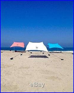 Outdoor Portable Beach Tent with Sand Anchor Canopy Sun Shelter Carrying Bag