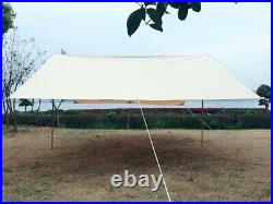 Outdoor Sun Shade Canopy Cotton Canvas Entrance Awning Shelter for Bell Tent