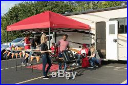 Ozark 10' x 10' Lighted Tailgate Instant Canopy Camping Table Chairs Cooler RED