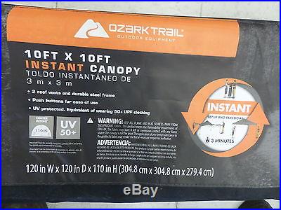 Ozark Trail 10' x10' Instant Canopy Gazebo Straight Leg Outdoor Cover Camping BW
