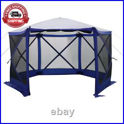Ozark Trail 6 Hub Outdoor Camping 11'X10' Screen House, One Room, Blue