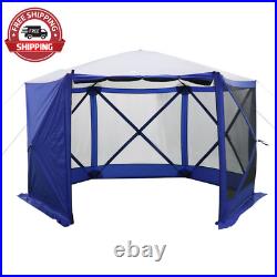 Ozark Trail 6 Hub Outdoor Camping 11'X10' Screen House, One Room, Blue