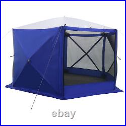 Ozark Trail 6 Hub Outdoor Camping 11'x10' Screen House, One Room, Blue
