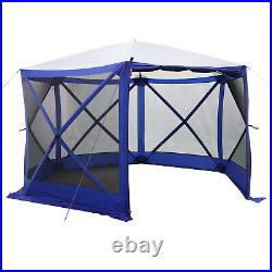 Ozark Trail 6 Hub Outdoor Camping 11'x10' Screen House, One Room, Blue