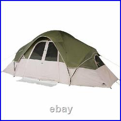 Ozark Trail 8 Person 2 Room Waterproof Modified Dome Tent with Roll Back Fly New
