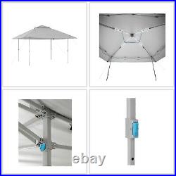 Ozark Trail Lighted Instant Canopy with Roof Vents 13'x13' Backyard Camping Tent