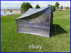 Ozark Trail Tarp Shelter, 9' x 9' with UV Protection and Roll-up Screen Walls
