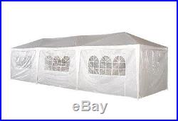 Palm Springs 10- x 30-Foot White Party Tent Gazebo Canopy with Sidewalls