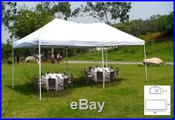 Party Tent 10' x 20' Canopy Shelter White Steel Frame Easy Setup Weddings BBQs